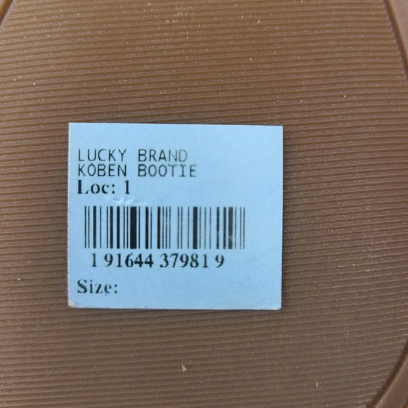 Lucky Brand Shoes Koben Booties Leather Stacked Heels Pointed Brown Size 11 - Picture 16 of 16